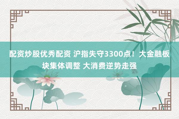 配资炒股优秀配资 沪指失守3300点！大金融板块集体调整 大消费逆势走强