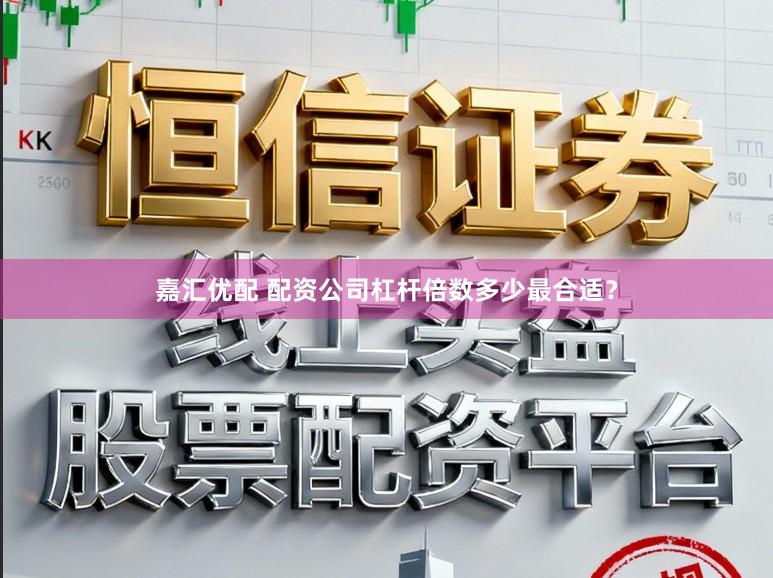 嘉汇优配 配资公司杠杆倍数多少最合适？